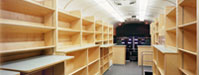 Bookmobile interior