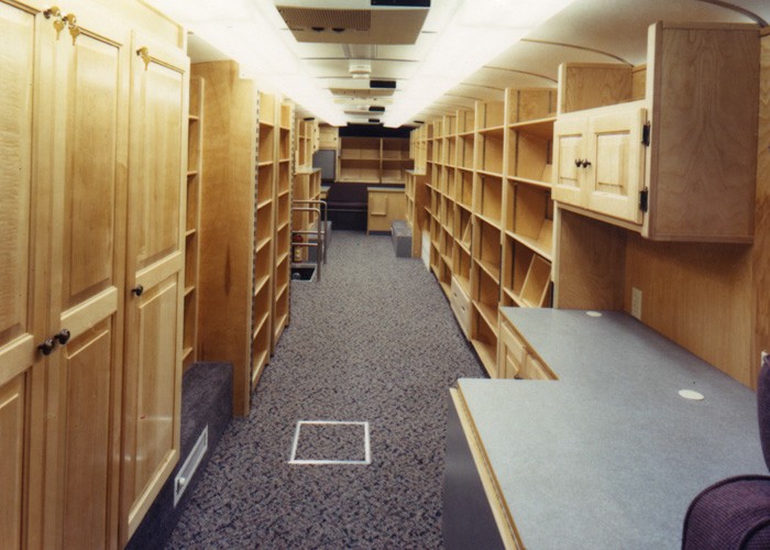 Custom shelving to fit client requirements