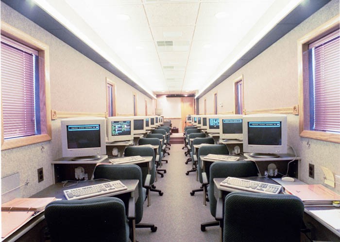 Break time in mobile computer classroom