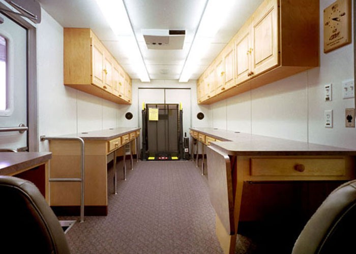 Internal view of wheelchair lift